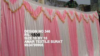 Fancy Tent Parda - Polyester Tent Drape 10x15 ft, Pink Design 346 | Ideal for Tent and Mandap Decoration, Event Decor & Banquet Halls
