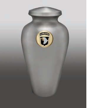 Metal Fire Department Brass Silver Cremation Urn