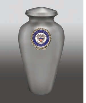 Metal Fire Department Brass Silver Cremation Urn
