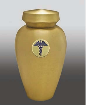 Metal Carlton With Air Force Brass Gold Cremation Urn