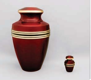 Pink Duchess I Brass Metal Memorial Urn