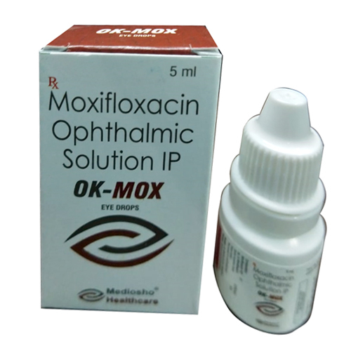 आईपी 5ml मोक्सीफ्लोक्सासिन ऑफ्थैल्मिक सॉल्यूशन आई ड्रॉप