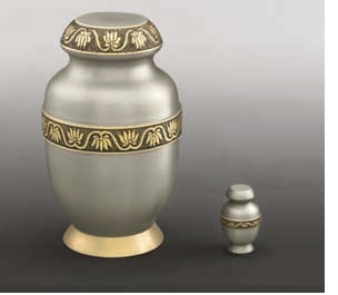 Gold Bristol Iii Brass Memorial Urn
