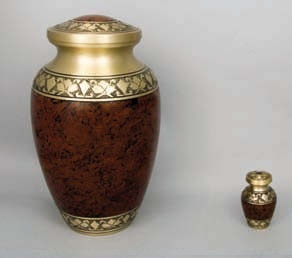 Gold Bristol Iii Brass Memorial Urn