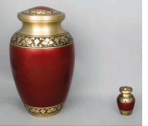 Gold Bristol Iii Brass Memorial Urn