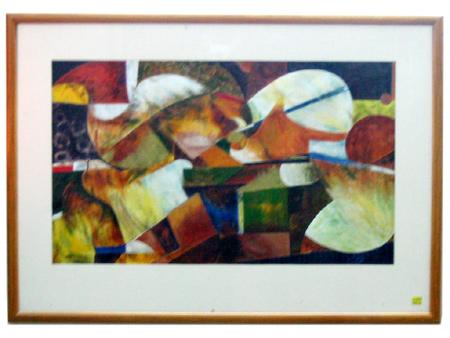 कैनवास पर हस्तनिर्मित अमूर्त चित्र (द-आर्ट-कलेक्शन)