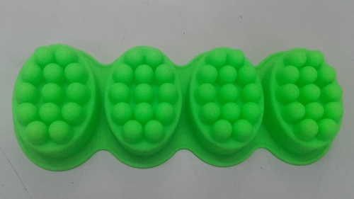Rubber Parts - Vehicle Mould, 4 Cavity, Green Color, Hardness 40, ±5mm Tolerance, High Durability with Anti-Abrasive Surface, Tested for Perfection
