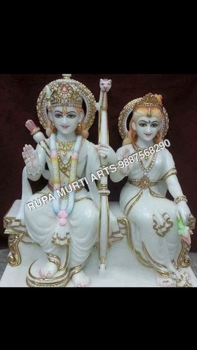 Marble Ram Sita Statue