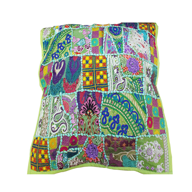 Multi-color Indian Handmade Gypsy Cotton Fabric Patchwork Cushions Cover