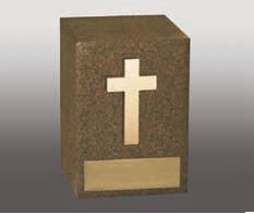 Gold Trinity With Girl Kneeling Cube Urn