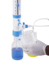 Microlit Beatus - Plastic Construction, 360 Degree Adapter, White And Blue | Springless Valve, Easyknob, Flexinozzle, Recirculation Valve, Iso 8655 Calibration, High Precision Liquid Handling