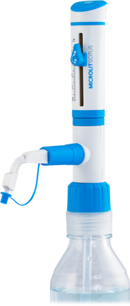Microlit Beatus - Plastic Construction, 360 Degree Adapter, White And Blue | Springless Valve, Easyknob, Flexinozzle, Recirculation Valve, Iso 8655 Calibration, High Precision Liquid Handling
