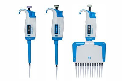 Microlit Beatus - Plastic Construction, 360 Degree Adapter, White And Blue | Springless Valve, Easyknob, Flexinozzle, Recirculation Valve, Iso 8655 Calibration, High Precision Liquid Handling