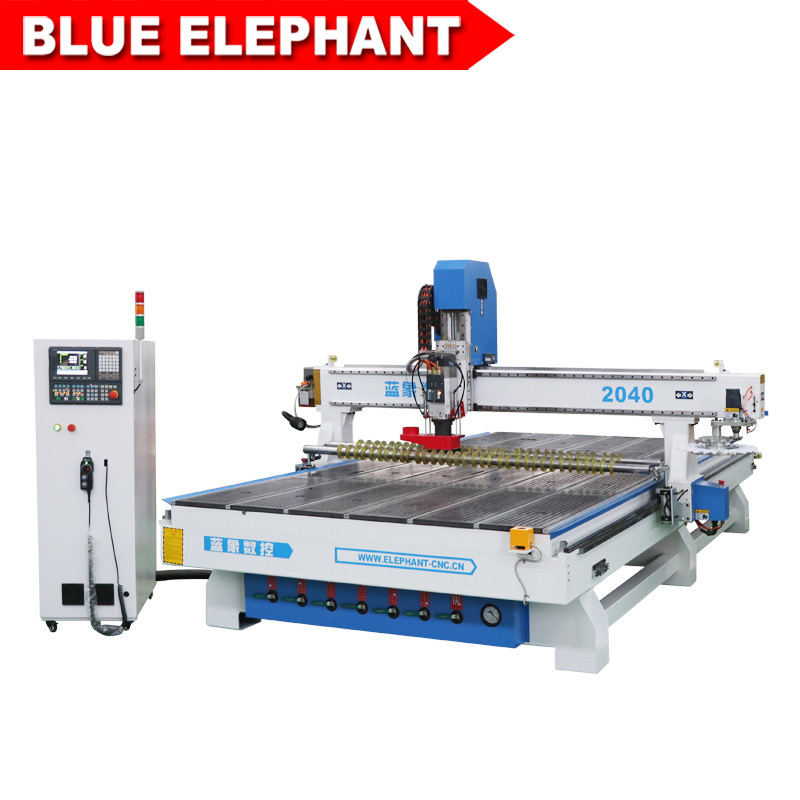 Vacuum Cleaning System High Configuration 2040 Atc Cnc Carving Machine With Two Pressure Roller For Mdf Acrylic Plastic Sheet