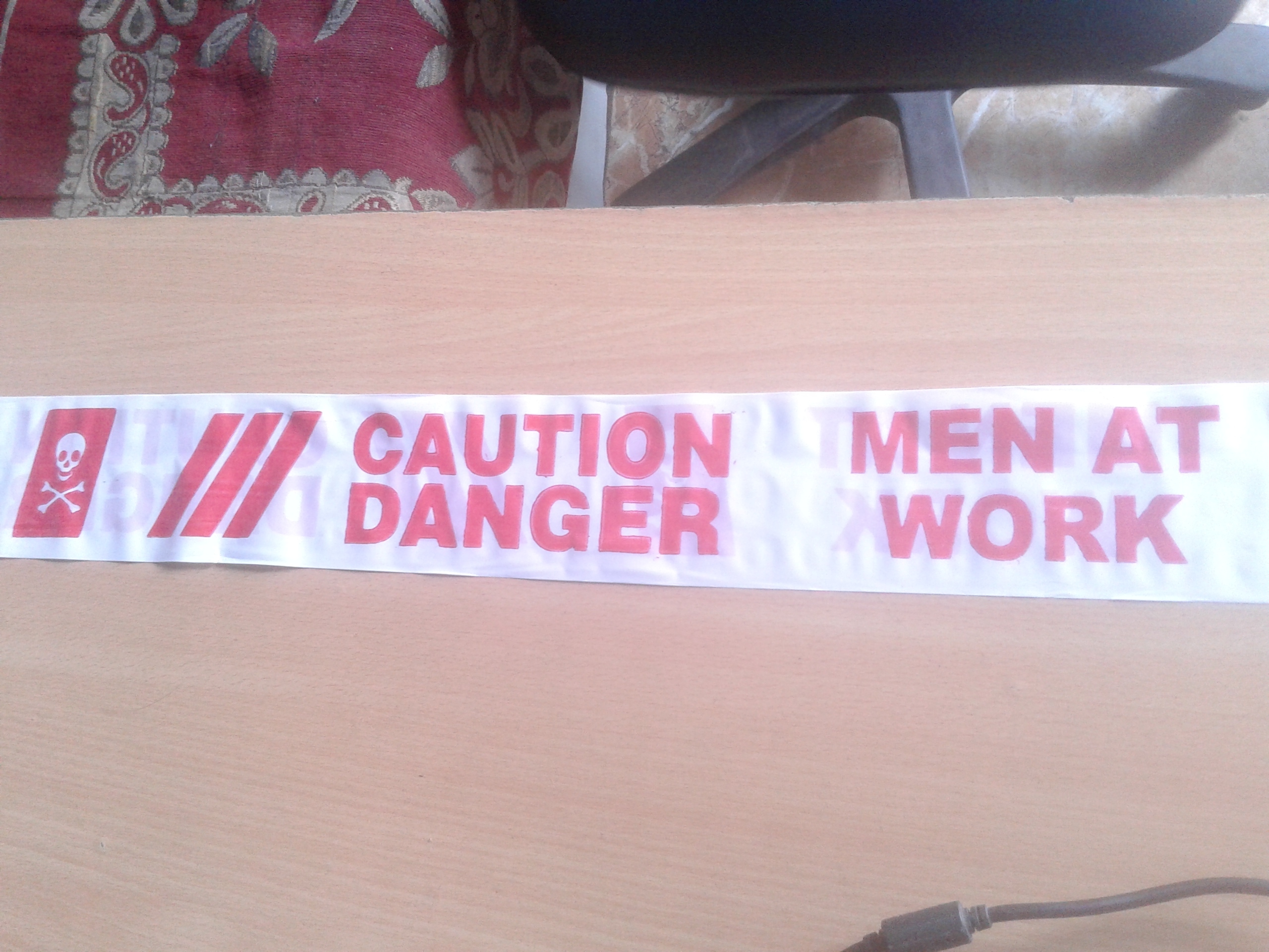 Caution Tape - Lldpe Film, 250m Length, 76.2mm Width, 120 Gauge Thickness - High Elasticity, Waterproof, Bold Black Print For Visibility