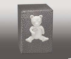 Silver Trinity Iii With Marble Angel Cherub Urn