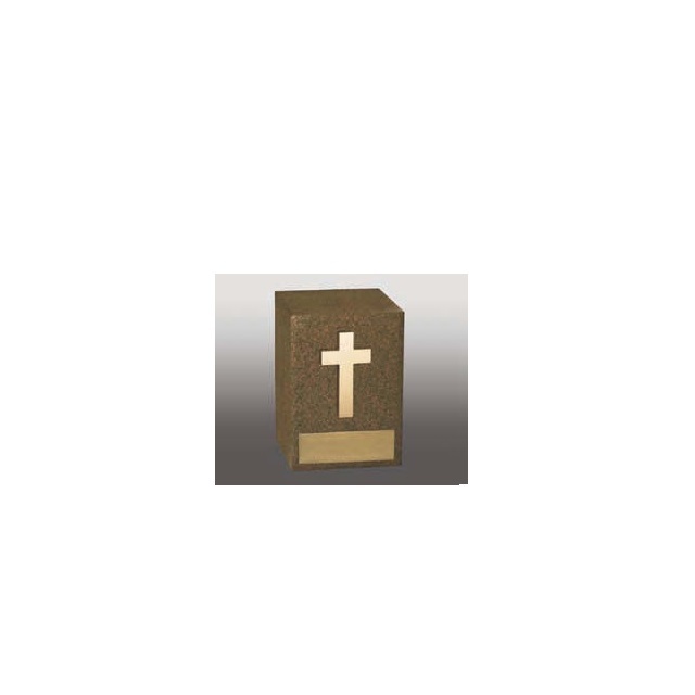Metal Trinity Small Silver Heart Cube Urn