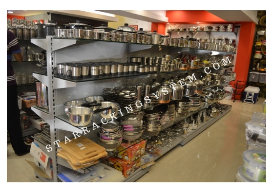 Heavy Duty Display Rack - Powder Coated Finish | 6 Layers, Single Sided, 100 Kg Capacity