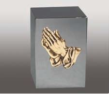 Stainless Steel Satin Cube With Dove Laurel Optional Engraving