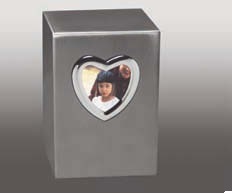 Stainless Steel Satin Cube With Dove Laurel Optional Engraving