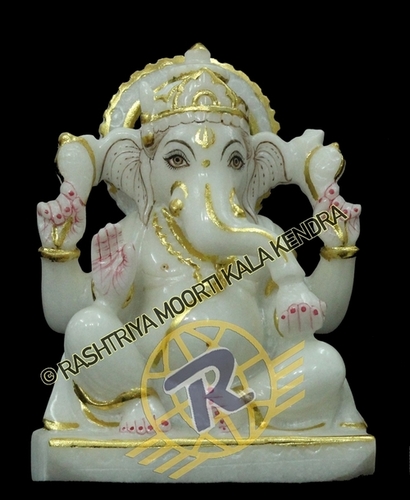 Uv Resistant Marble Ganesh Murti