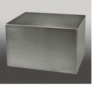 Titan Ii Companion Urn - Stainless Steel Customized Size | Two Bronze Wreaths Design With Floating Hearts Of Love