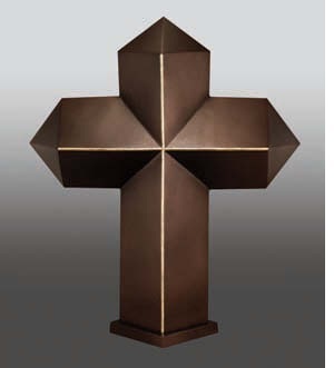 Brown Companion Cross With Two Nameplates