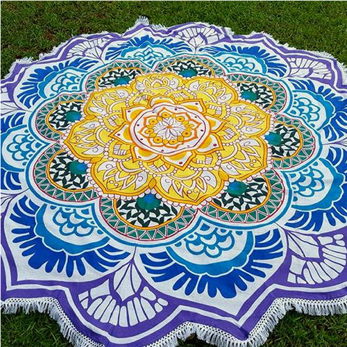 हिप्पी हिप्पी राउंडी बीच तौलिया मैट वॉल डेकॉर होम टेक्सटाइल गोल टेपेस्ट्री