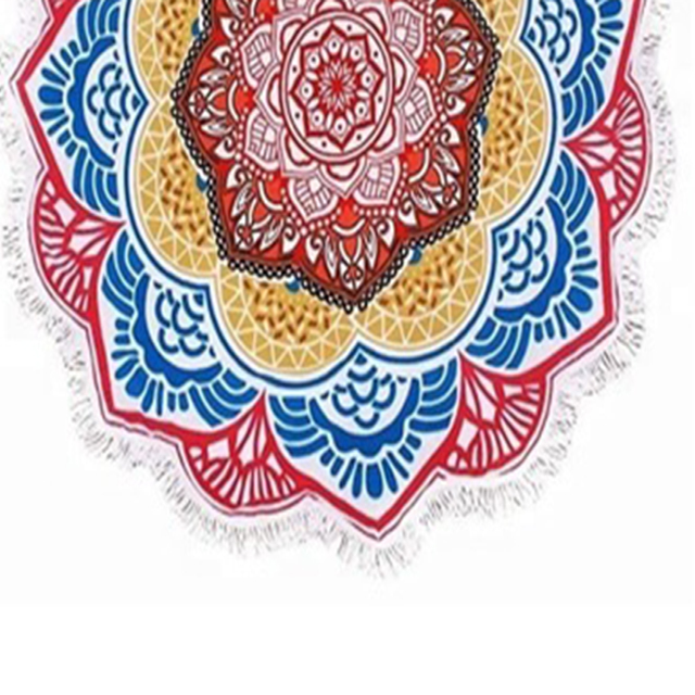 Indian Multi Color Cotton Fabric Microfiber Beach Towel Roundie Design: Customized