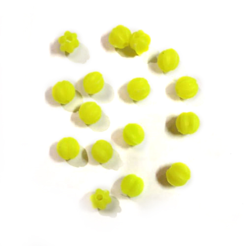 Yellow 8Mm Colorful Plastic Beads