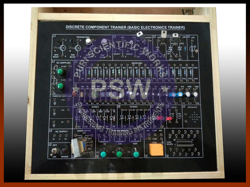 Discrete Component Trainer - Steel Frame, 220 Volt, Black | Comprehensive Electronics Laboratory Kit with DC/AC Power Supplies, Varied Components