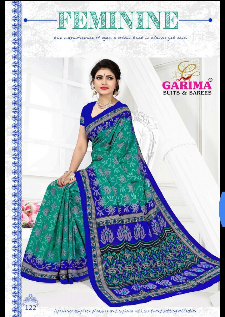 Cream Garima Cotton Printed Saree Catalog