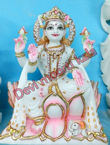 Marble Laxmi Moorti - Height: 1 Foot (Ft)