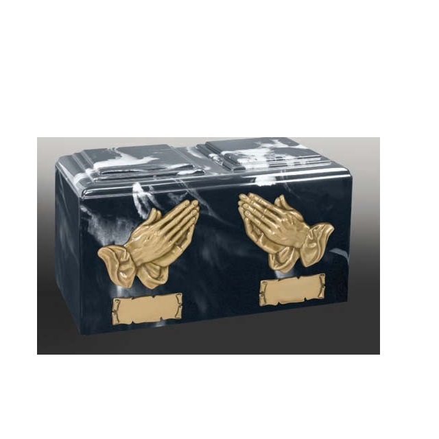 Metal Creme Marble With Two Medium Oval Gold Frames