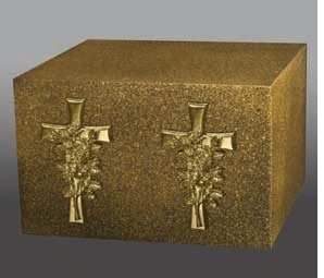 Bronze Two Bright Gold Wreaths Companion Urn