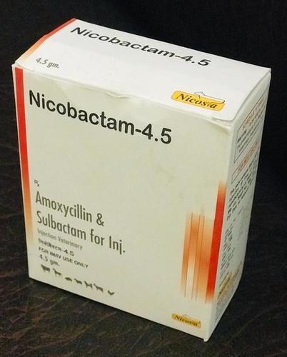 अमोक्सिसिलिन और सुलबैक्टम 4.5Gm निकोबैक्टैम-4.5 सामग्री: जानवरों का अर्क