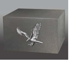 Two Large Silver Hearts Urn - Metal, Customize Size | Religious Style, Elegant Nameplates