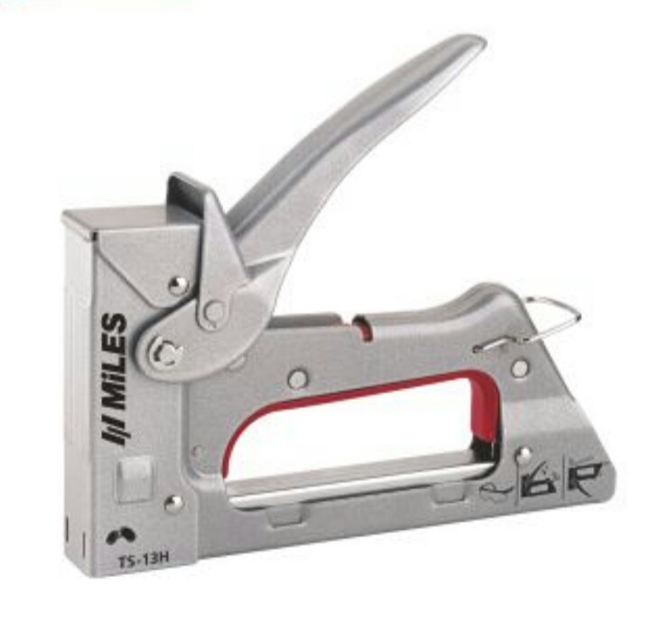 Miles Manual Stapler Tp-10 - Plastic, Lightweight Design | Ideal For Cupboards, Fabrics, Iron Boards, Decorative Work, And Upholstery
