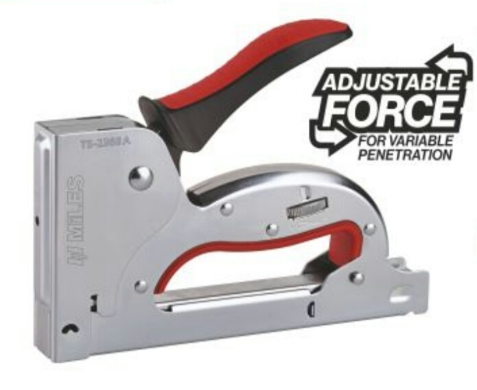 Miles Manual Stapler Tp-10 - Plastic, Lightweight Design | Ideal For Cupboards, Fabrics, Iron Boards, Decorative Work, And Upholstery