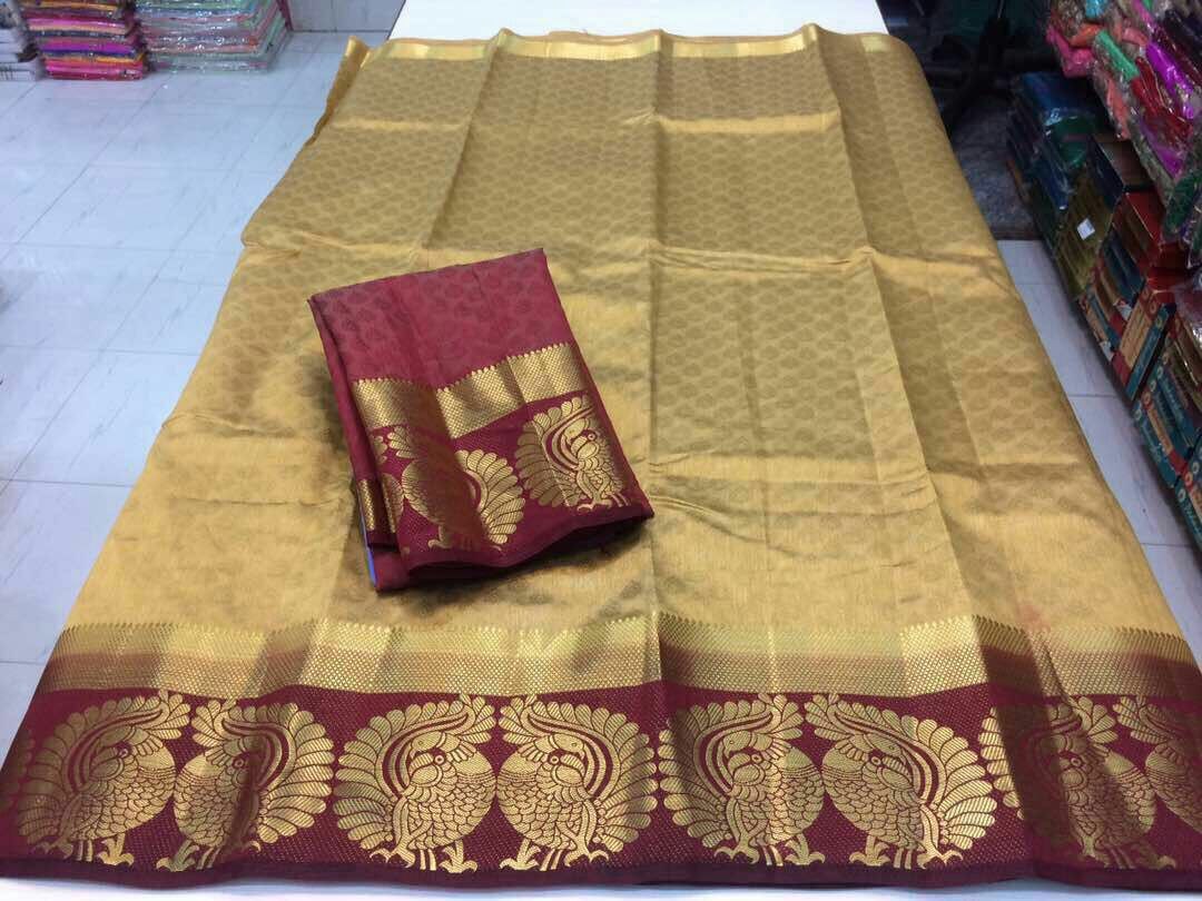 Multi-color Fancy Kanjivaram Saree