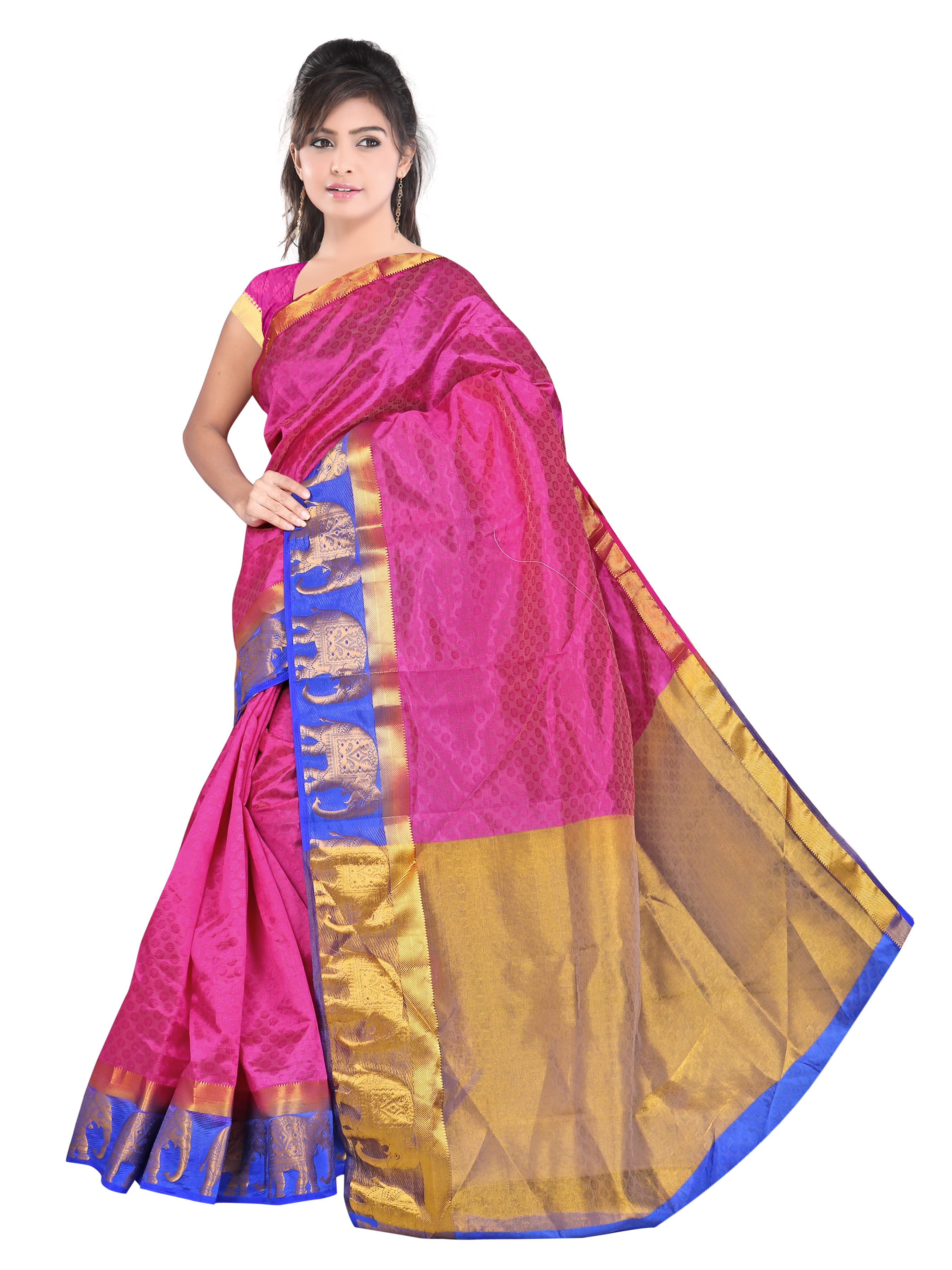 Multi-color Fancy Kanjivaram Saree