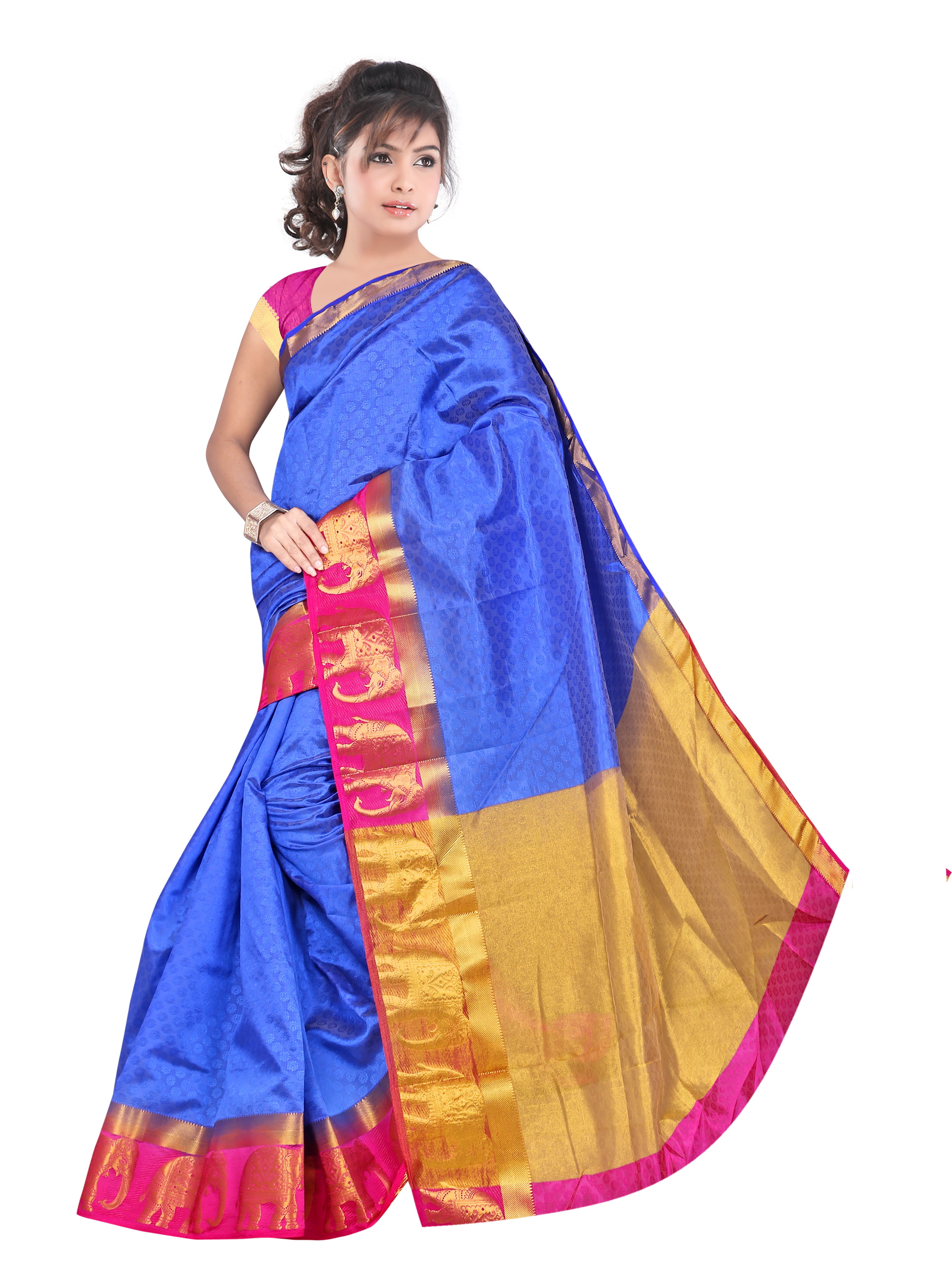 Multi-color Fancy Kanjivaram Saree
