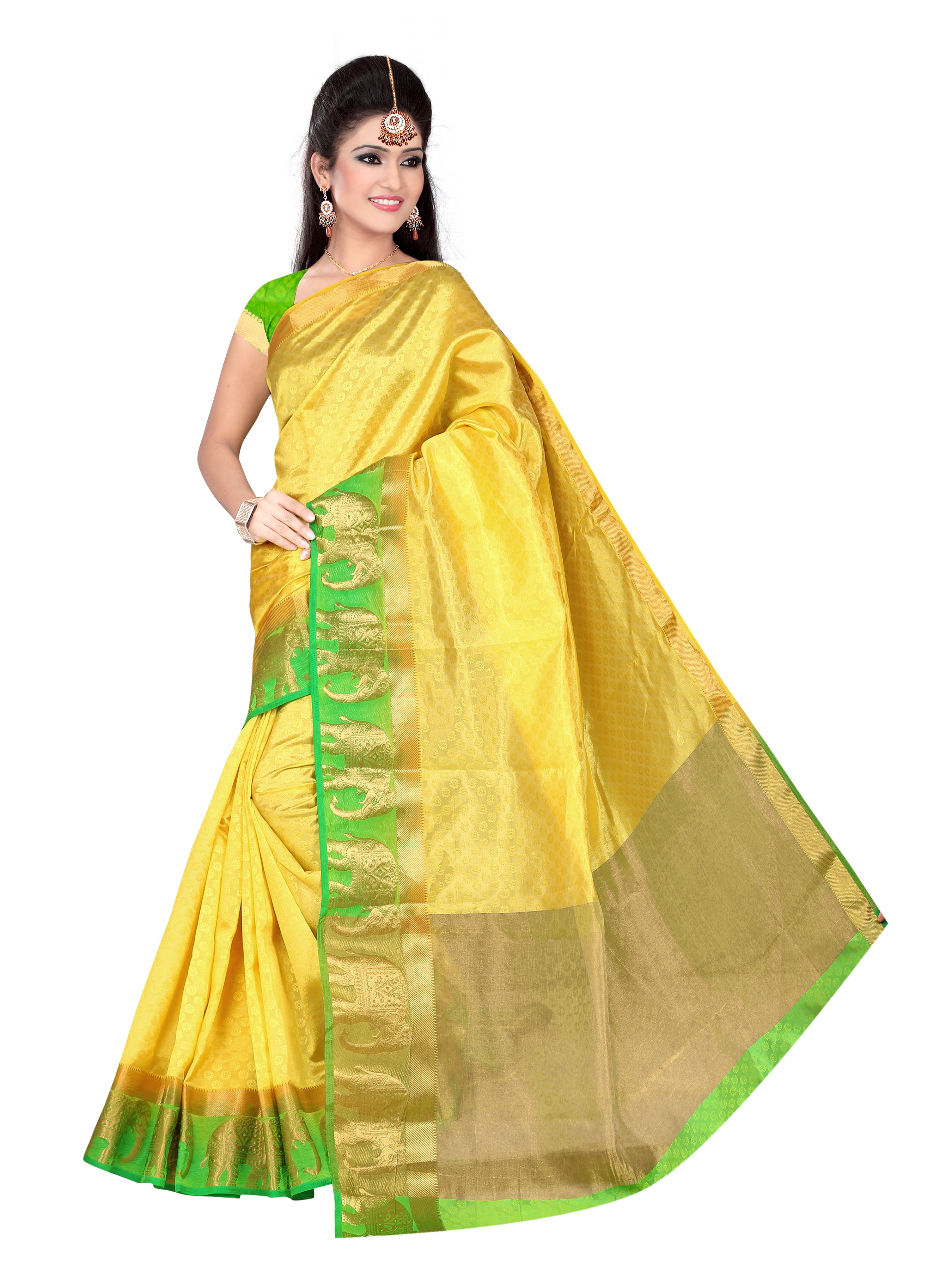 Multi-color Fancy Kanjivaram Saree