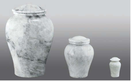 Blue Aluminum Urn - 10x6x3 Inches, Enamel Finish, Set Of Three Religious Styles