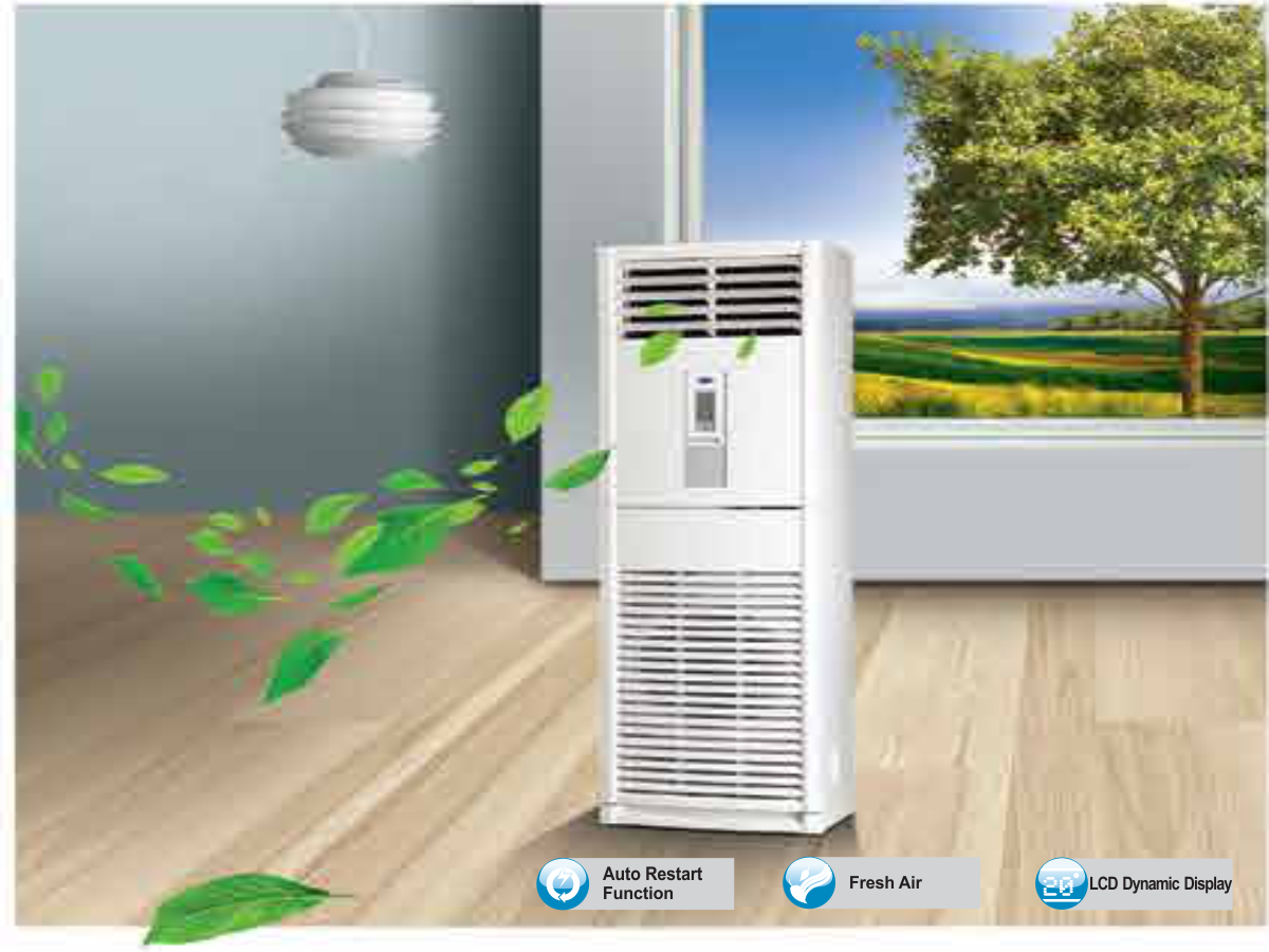 Midea Floor Standing Ac 4.0 Ton Air Flow Capacity: 1802/1595 Cubic Meter (M3)