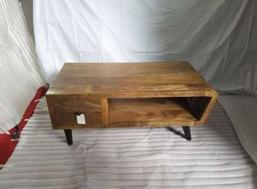 Wooden Sideboard - Sheesham Wood, 36x24x18 Inches | Spacious Storage, Modern Look, Metal Legs, Natural Finish