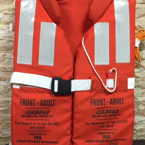 IRS Approved Life Jacket - Water-Proof Fabric, 2.3x4.5 mm Size | Lightweight, Adjustable Webbing, Non-Flammable, Oil Resistant, Ideal for Safety in Water Activities