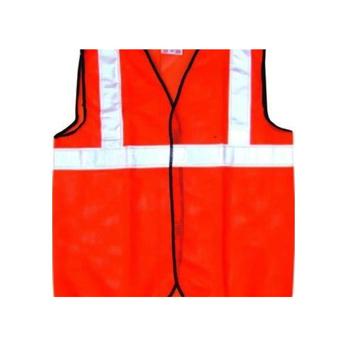 Traffic Reflective Safety Vest - Polyester & Cotton Blend, Free Size, Florescent Orange/Yellow, EN471 Certified, Superior Stitching & Superb Reflection