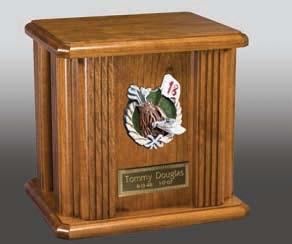 Polishing Bud Rose Wood Cremation Urn