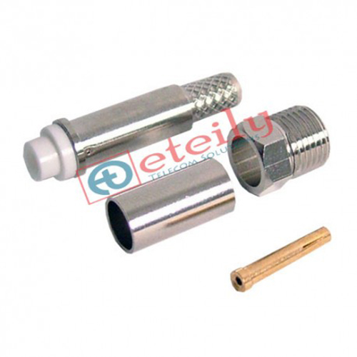 RG 58 FME (f) St.for Cable Connector - Silver Material, 15-20 Grams Weight | Durable Cable Connector for Reliable Signal Transmission